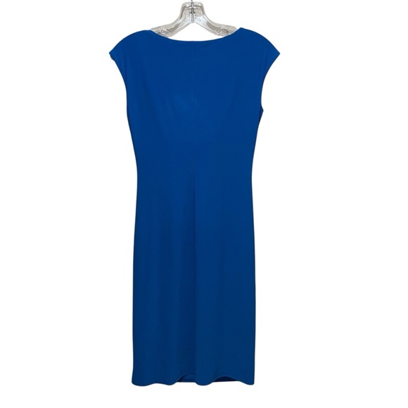 Lauren Ralph Lauren Cowl Neck Sheath Dress Blue Women’s Size 4 - Picture 6 of 8